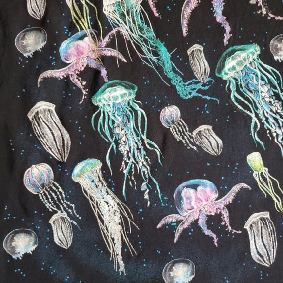 1998 Vintage Peter Kull Aquarium Of The Pacific Jellyfish Print T-Shirt Size XXL - Picture 7 of 9